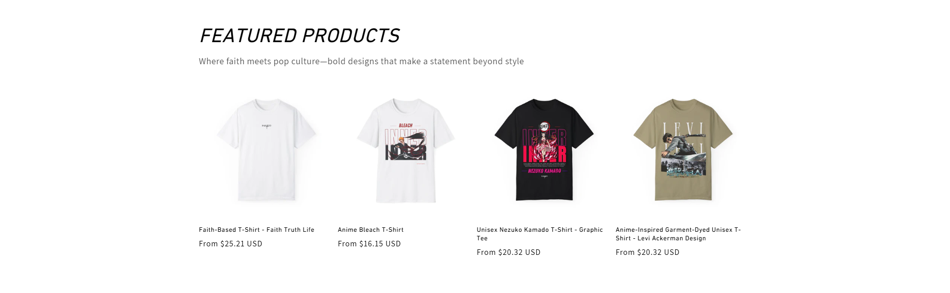 Featured shirts featured products
